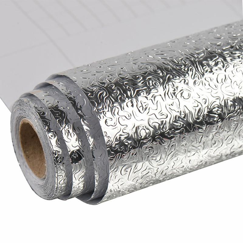 Giấy dán bếp tráng nhôm chống thấm hình hoa nhà bếp tiện dụng