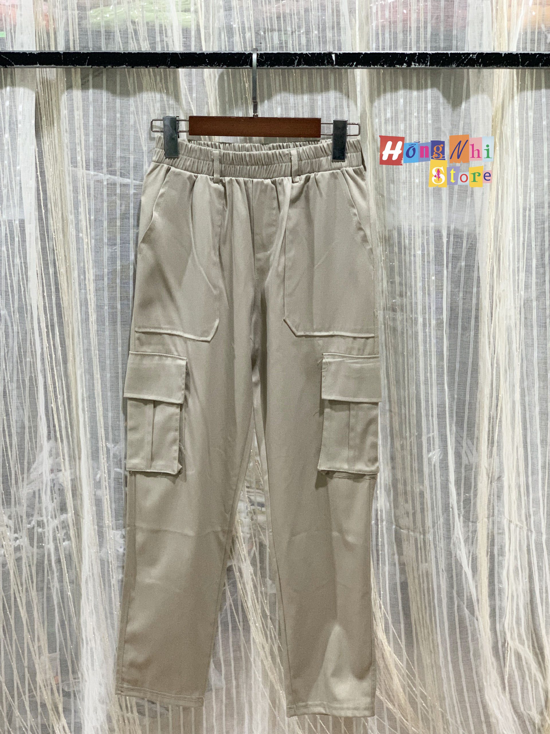 Quần Kaki 2 Túi - Quần Box Pant Unisex Màu Grey Light Tan - MM