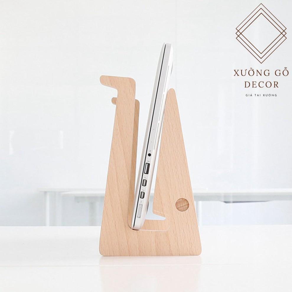 Kệ ,Giá Đỡ Dành Cho Laptop Và Macbook Thông Minh Bằng Gỗ , Tản Nhiệt Tự Nhiên