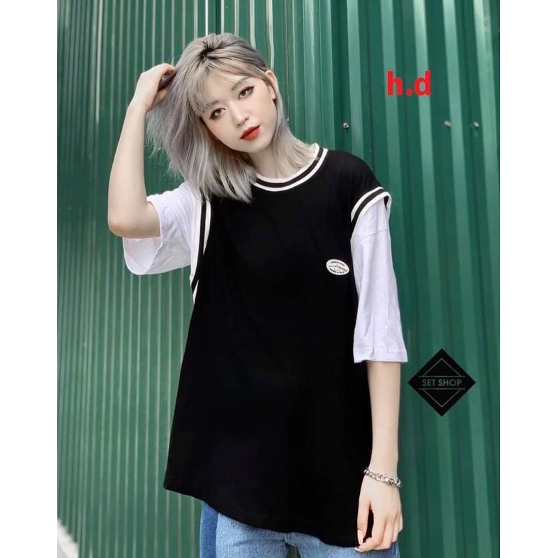 Áo phối tay logo tròn HD4
