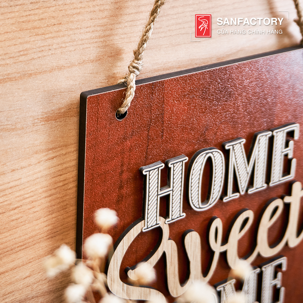 Bảng gỗ treo tường decor trang trí Home Sweet Home