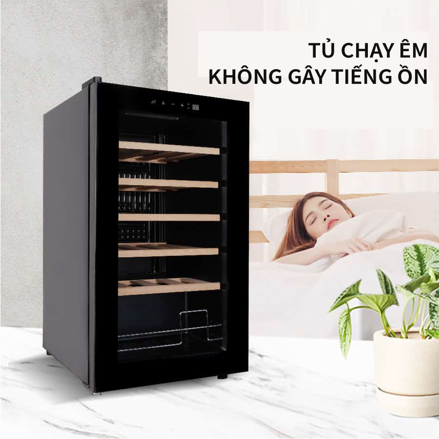 Tủ Rượu, Tủ Mát - Tủ Uớp, Bảo Quản Rượu Vang WCP24/33/48 (Tủ Đựng Rượu Vang 24/ 33/ 48 Chai). Hàng Nhập Khẩu Chính Hãng Thái Lan. Giao Hàng Toàn Quốc