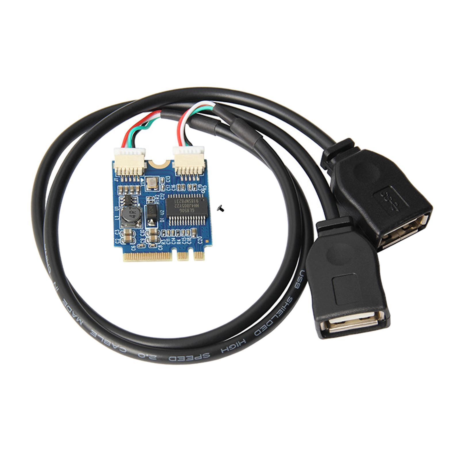 M.2 A/  to Dual USB 2.0 Cable Durable High Speed Portable High-Quality