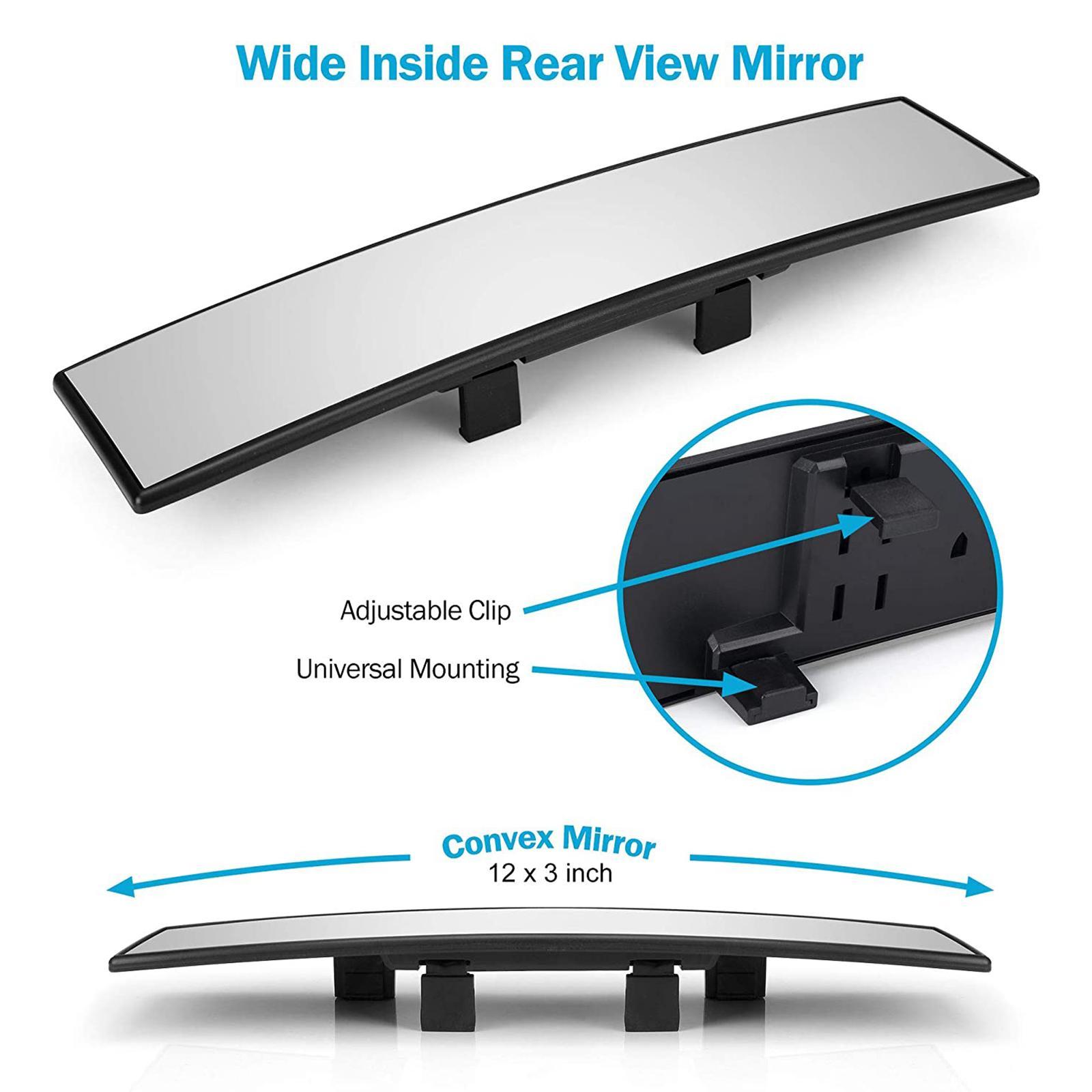 11.8" 300mm Universal Car Interior Anti Glare Rear View Mirror