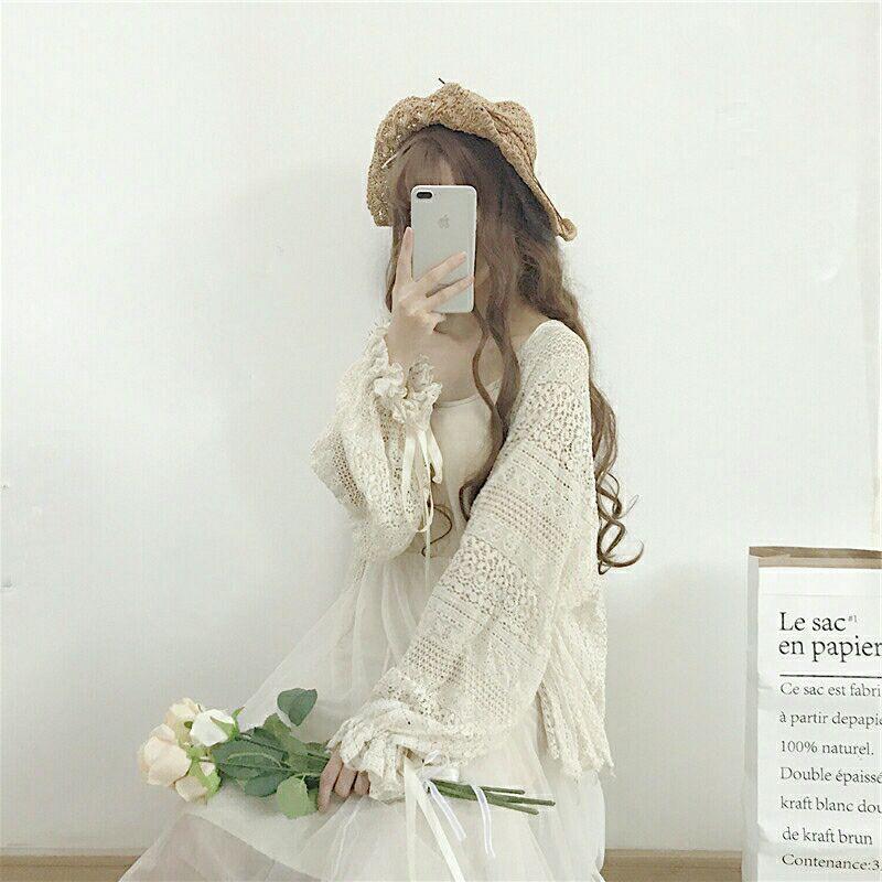 Áo ren, Áo kimono Đi Biển,Áo Choàng Kimono Đi Biển Áo Khoác Voan Kimono Đi Biển Đi Chơi