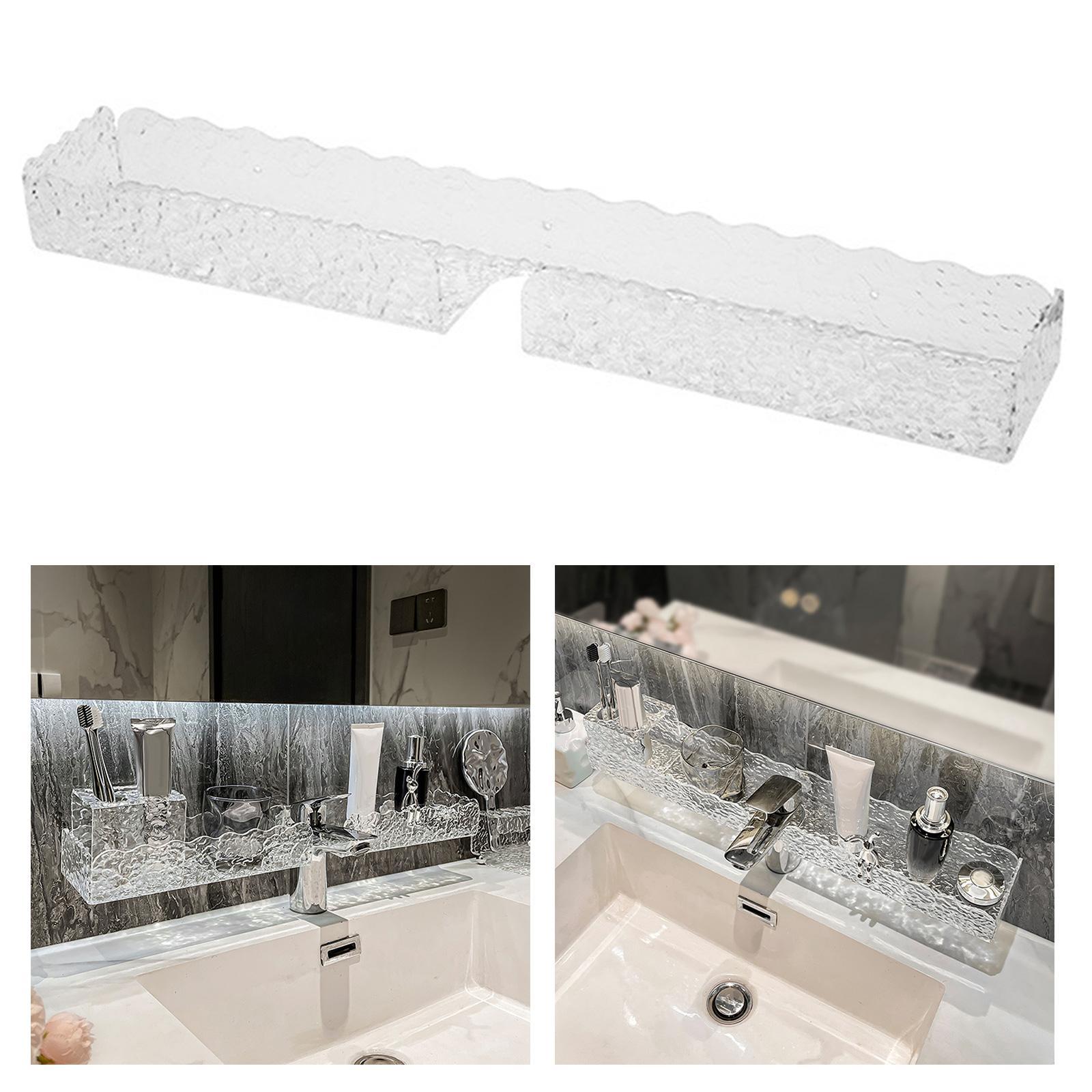 Shower Rack RV Dorm Living Shampoo Cosmetic Holder Acrylic Shower Shelf