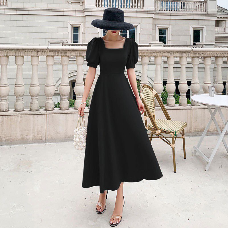 Đầm Maxi Dự Tiệc Tay Phồng Có 3 Màu Xanh, Đỏ, Đen Đủ Size M-L-XL-XXL (có ảnh+video