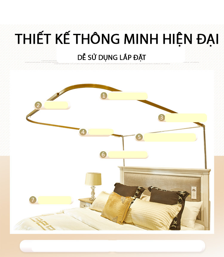 Mùng (màn ) khung không phải khoan tường