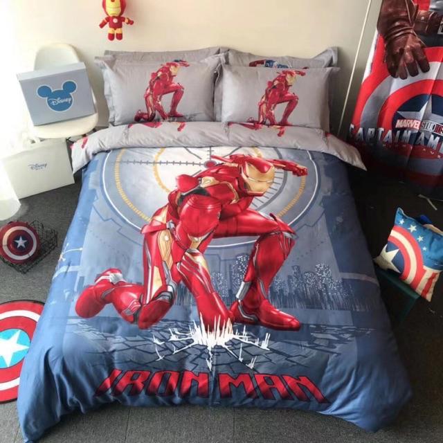 Set Cotton 3D Disney Hàng Nhập Khẩu Cao Cấp 100% Cotton Mẫu IRON MAN