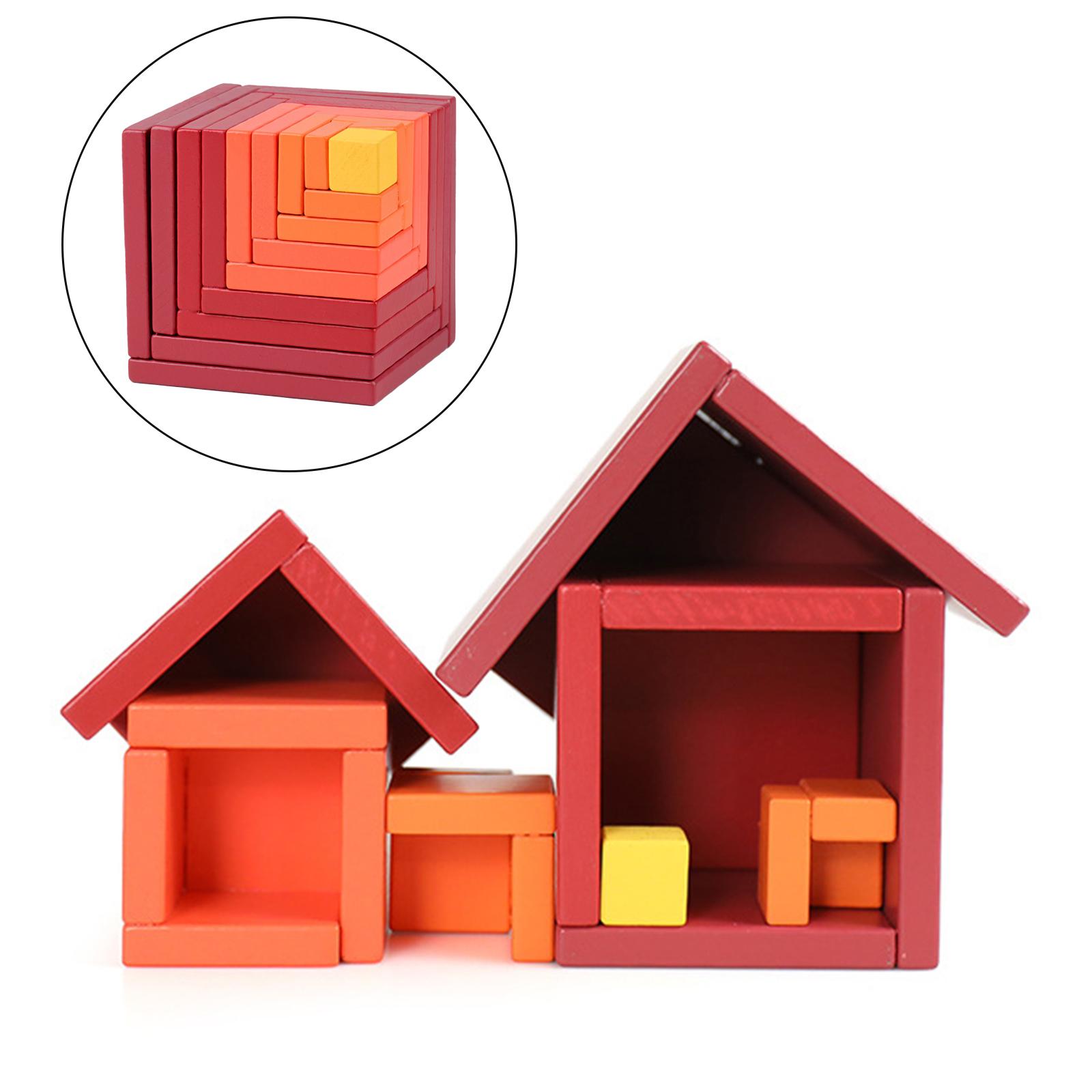 3D Puzzle Building Blocks Educational Tiles Toy Stress Relief Intelligence Developing Brain Teaser Travel Games Toy for Kids Adult Age 4-6 Years