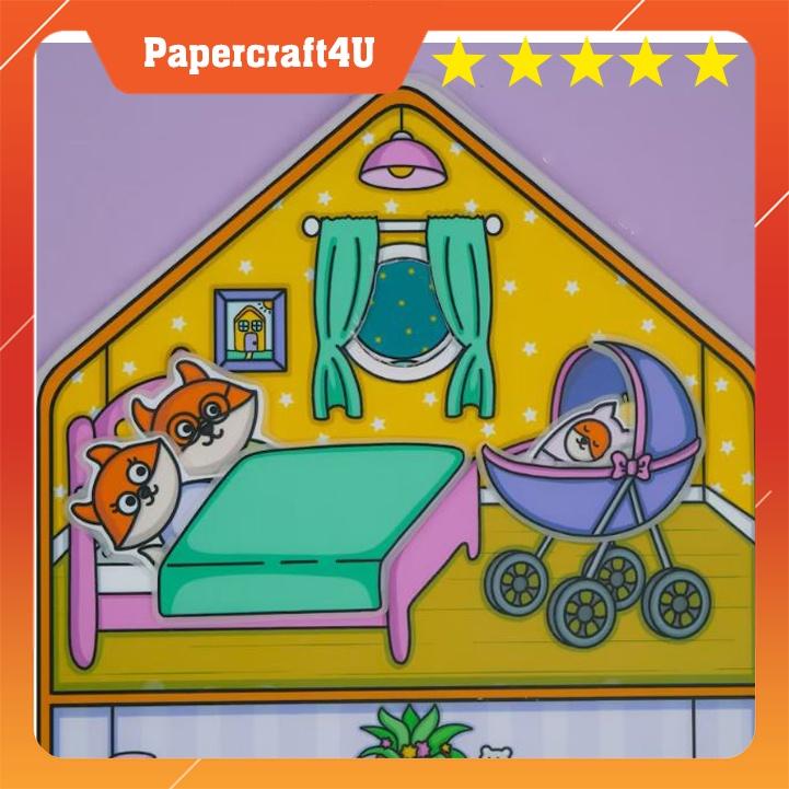 ĐỒ CHƠI NGÔI NHÀ BÚP BÊ GIẤY CẮT THỦ CÔNG DIY_Paper MẪU 07