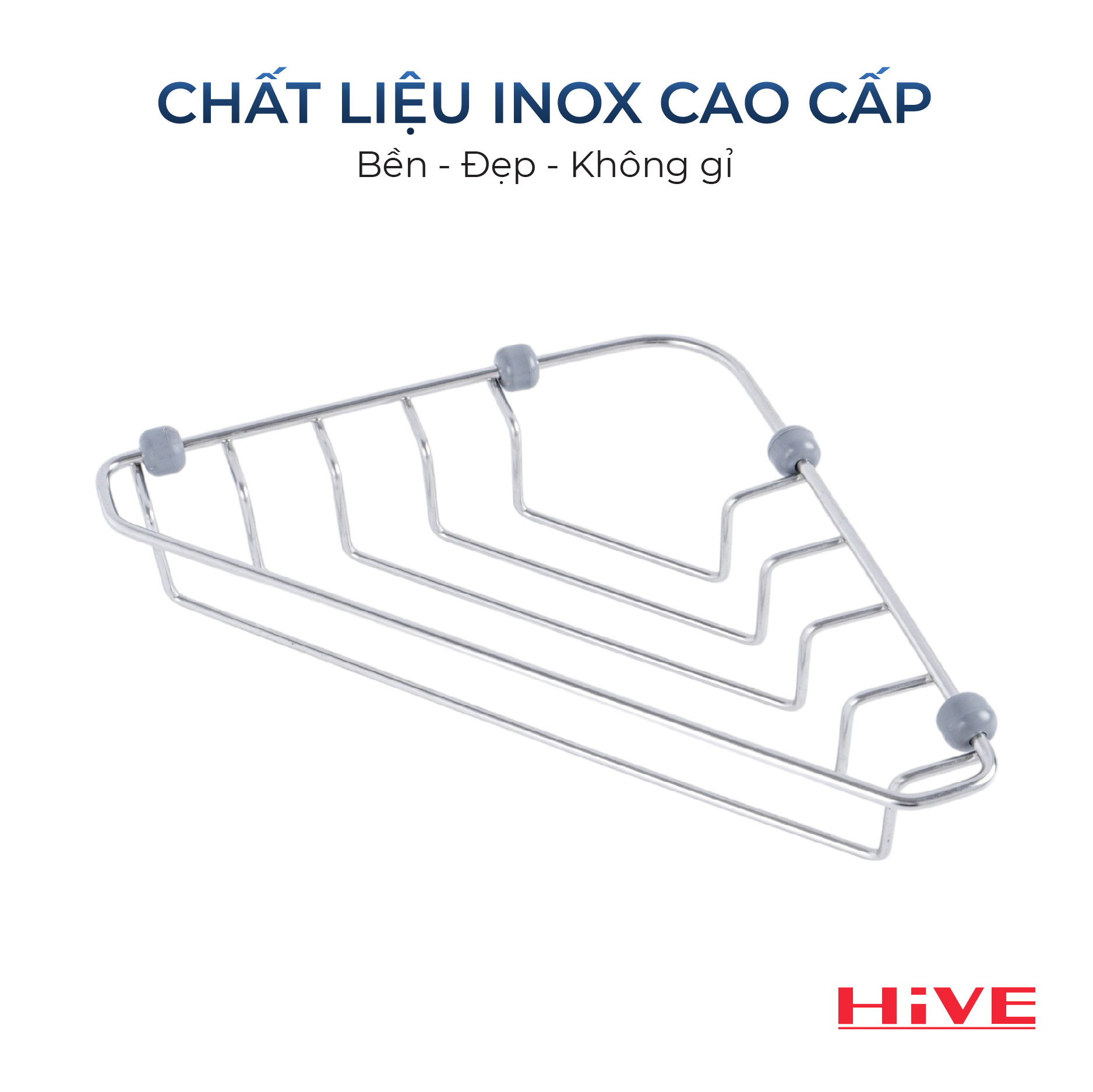 KỆ ĐỰNG DỤNG CỤ RỬA CHÉN GÓC BỒN RỬA HiVE B