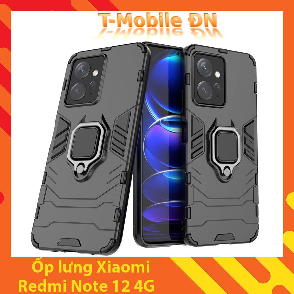 Ốp lưng Xiaomi Redmi Note 12, Ốp Chống sốc Iron Man có giá đỡ nhẫn iring hít Ôtô Bảo vệ viền và Camera cho Redmi Note 12