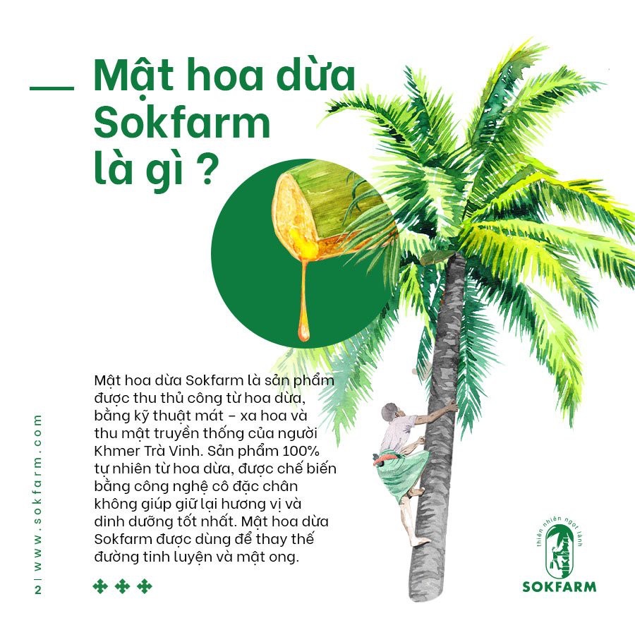 MẬT HOA DỪA - MEKONG HOME - 65 gram - 100% MẬT HOA DỪA NGUYÊN CHẤT