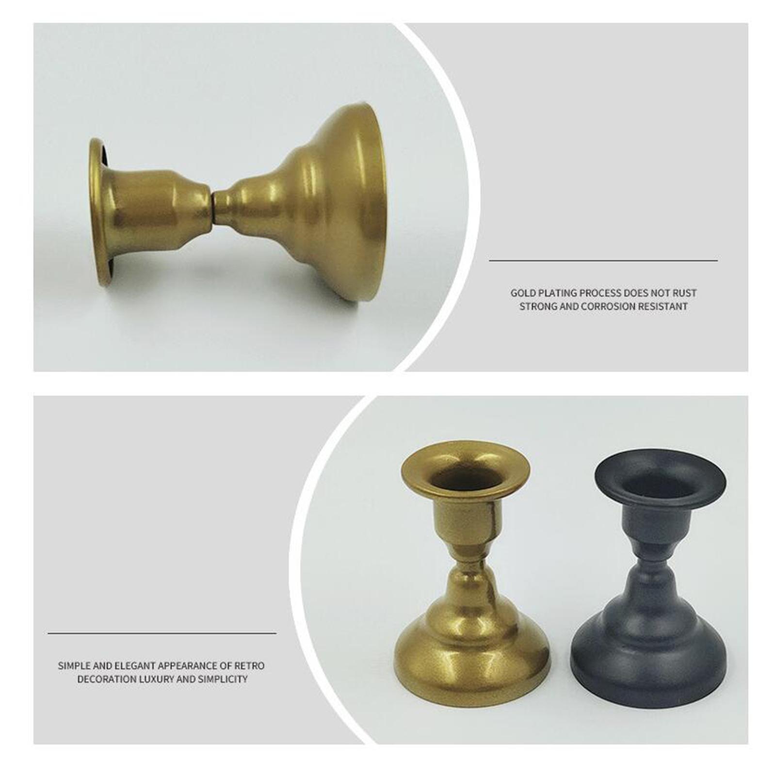 Modern Pillar Candle Holder Iron Candlestick for Party Desktop Decoration