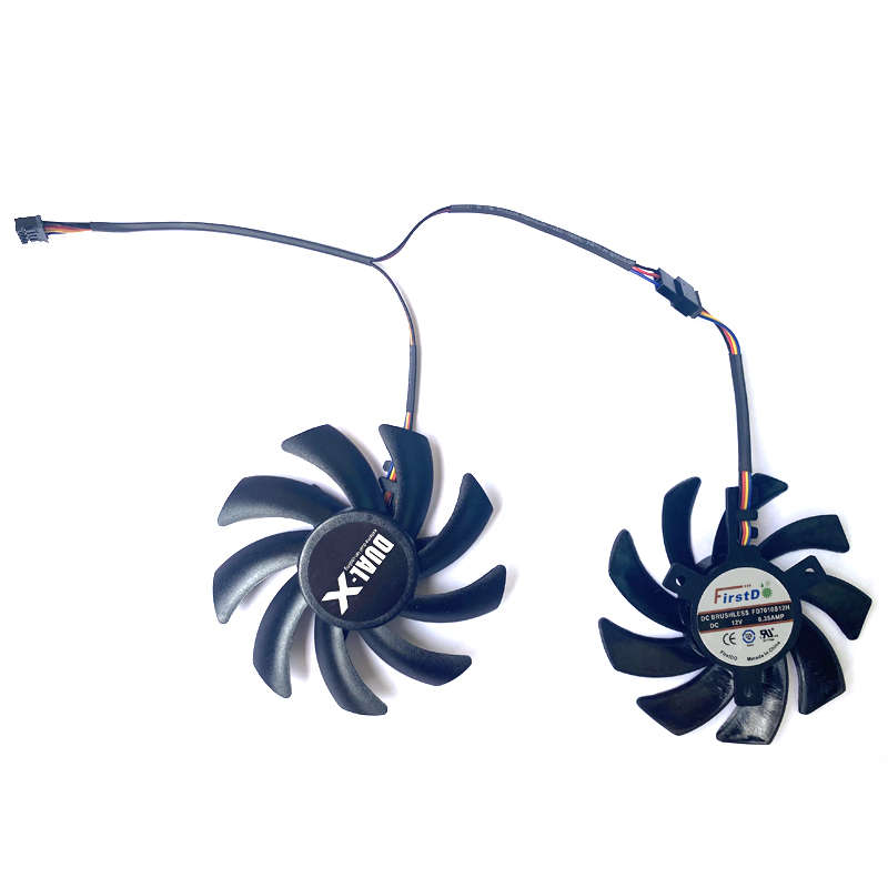 NEW 85MM 12V FDC10H12S9-C FD7010H12S 4PIN R9 270X 2GB GPU FAN For XFX R9 285/280/290/290X/280X RTX 480/470 Video охлаждение Fans
