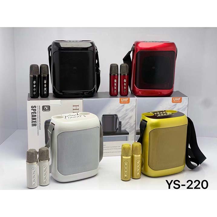 Loa Karaoke Bluetooth SU-YOSD YS-220: Tiếng hay, kiểu dáng đẹp, Micro hút tiếng, Có 2 micro không đây đi kèm