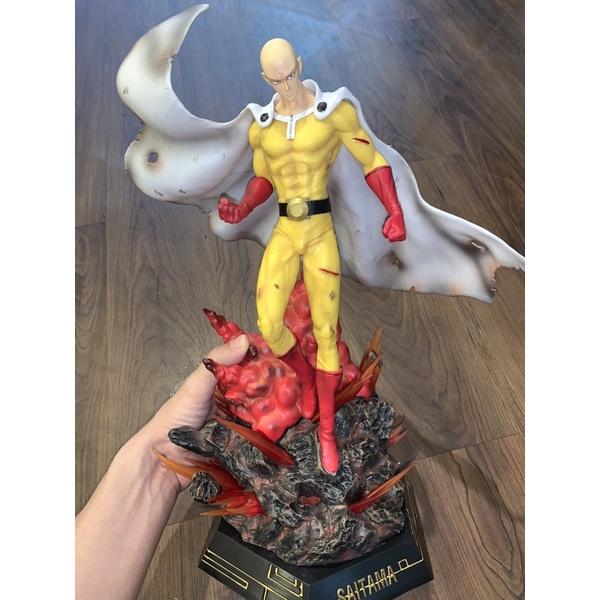 Mô hình Saitama chiến đấu lửa one punch man chất lượng cao 43cm