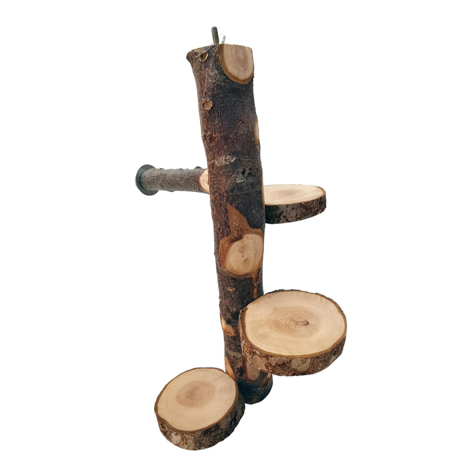 Wooden Climbing Ladder Stand Platform Perch Activity Exercise Rodents Toy Playground Hamster Chew Toys for Chinchilla Gerbil Parrot Resting