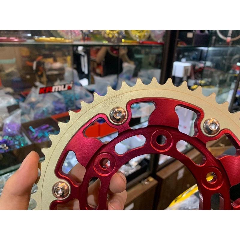 Nhông CNC Cao cấp 7075 dành cho Yamaha R15V3, XSR,MT15. Thông số: 15/49 Siêu đẹp, bền và nhẹ xe.