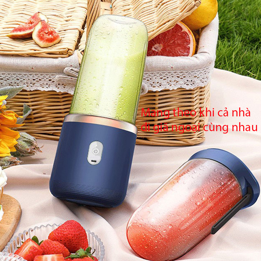 Máy Xay Sinh Tố Cầm Tay Mini Đa Năng 6 Lưỡi Inox 304 SeaSy SS76 – TẶNG Kèm Nắp Cốc Quai Silicone, Máy Xay Thịt, Xay Đá, Xay Sinh Tố Cầm Tay Không Dây Tiện Lợi Cao Cấp Xay Cực Nhanh - Hàng Chính Hãng