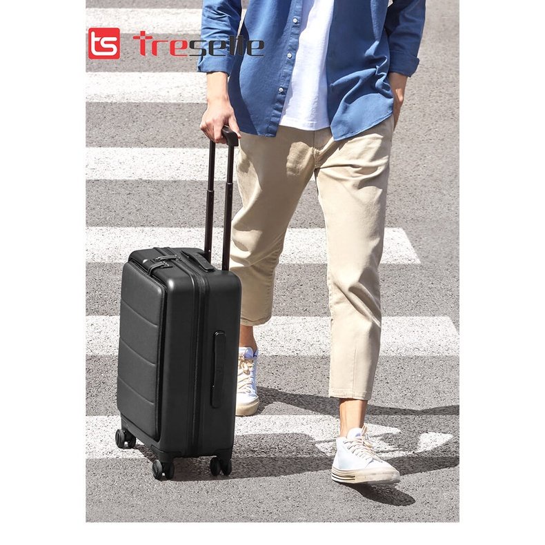 Vali khóa kéo nhập khẩu Hàn Quốc Tresette 0618 sọc ngang sang trọng