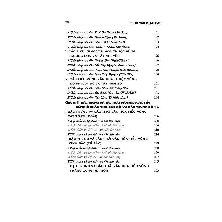 Sách - Đặc Trưng Và Sắc Thái Văn Hóa Vùng - Tiểu Vùng Ở Việt Nam - Huỳnh Công Bá - VIETNAMBOOK