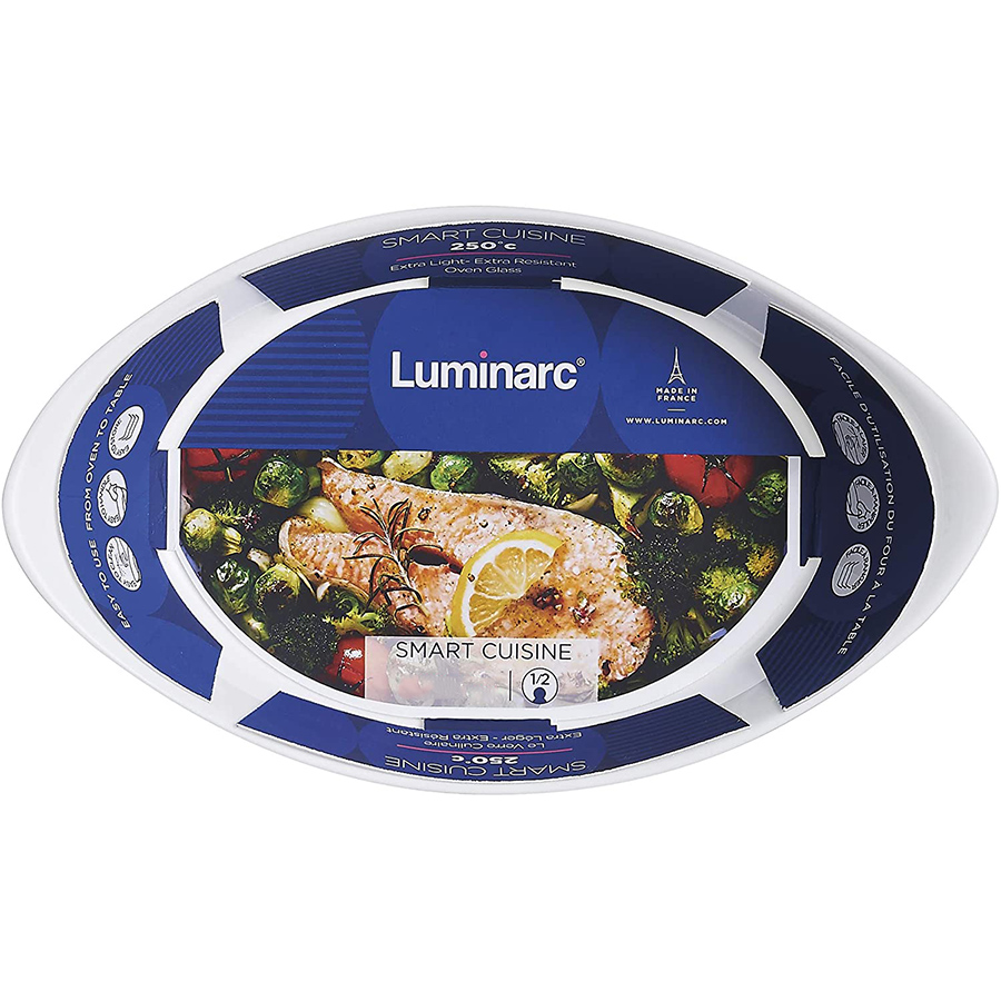 Khay nướng thủy tinh Luminarc oval Smart Cuisine 32*20cm