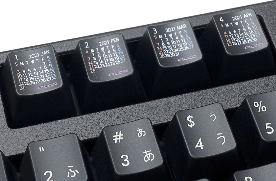 Keycap Filco lịch 2021 (Black) - Hàng chính hãng