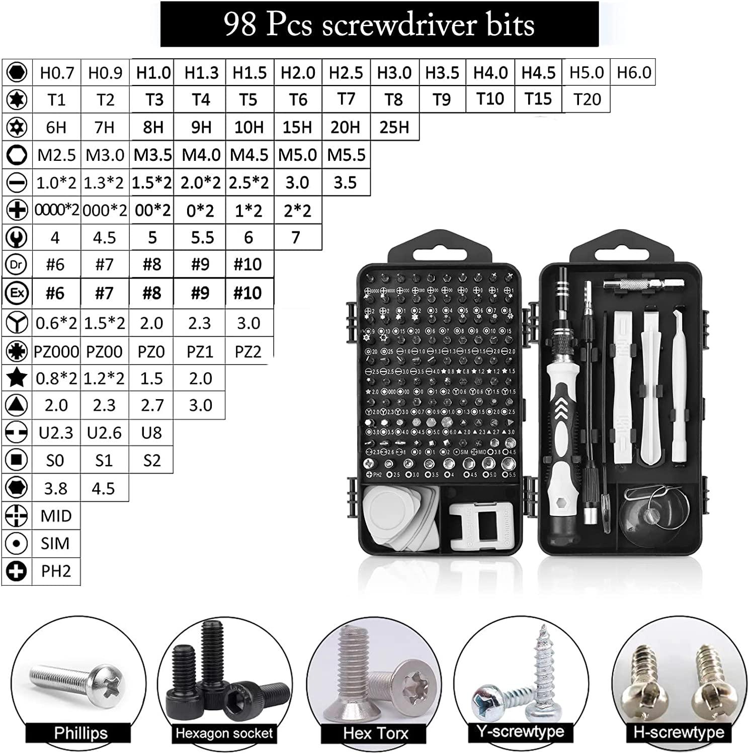 Bộ tuốc nơ vít chính xác, Bộ công nghệ tuốc nơ vít bền, Bộ công cụ tuốc nơ vít chính xác 115 trong 1, Bộ tuốc nơ vít chính xác DIY từ tính di động, Công cụ tuốc nơ vít mini