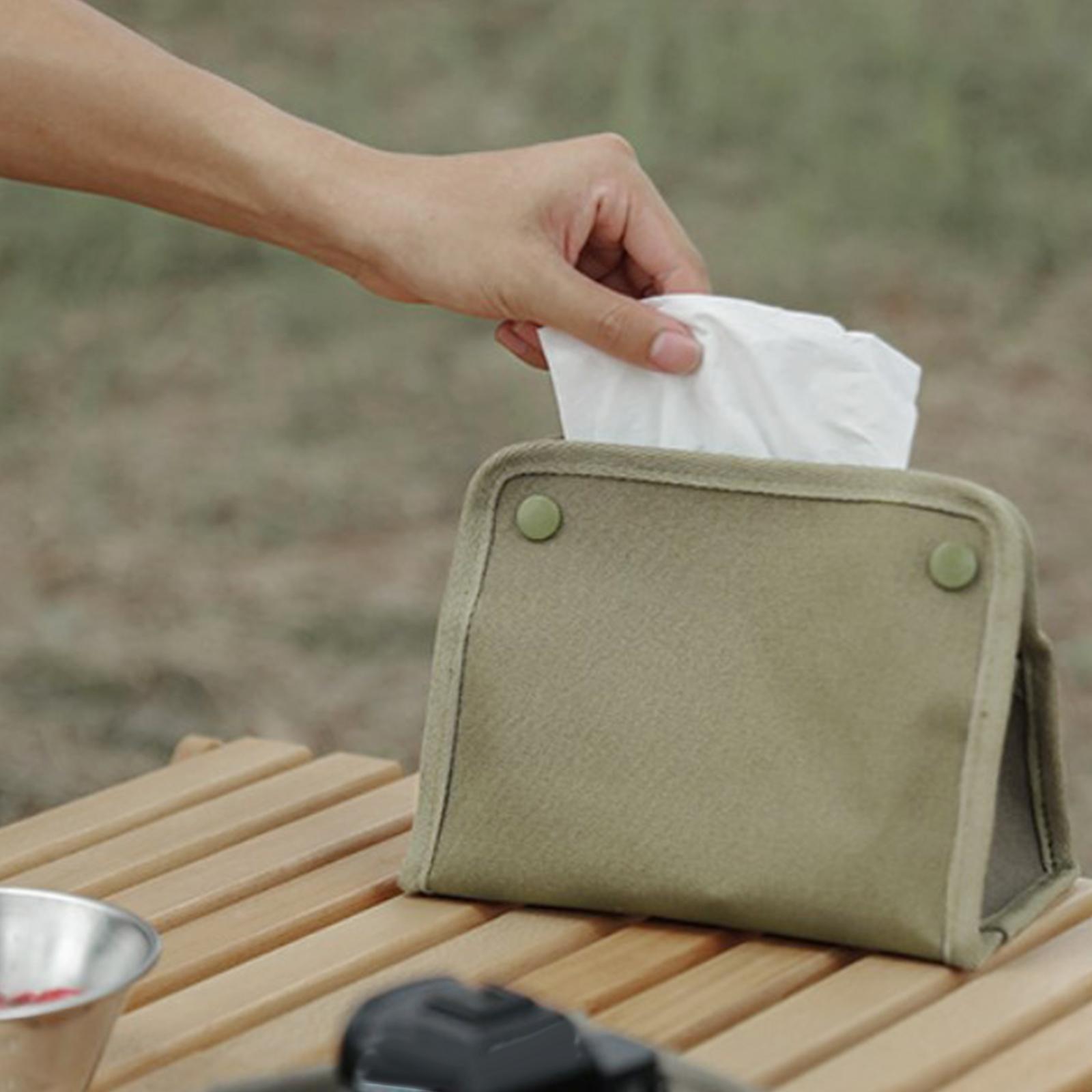 Outdoor Tissue Box Paper Bag Organizer Towel Dispenser for Hiking BBQ