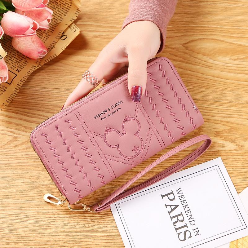 Ví nữ cầm tay dài cute thời trang Hàn Quốc đẹp sang trọng đựng điện thoại nhiều ngăn giá rẻ LUKADO VDCT02