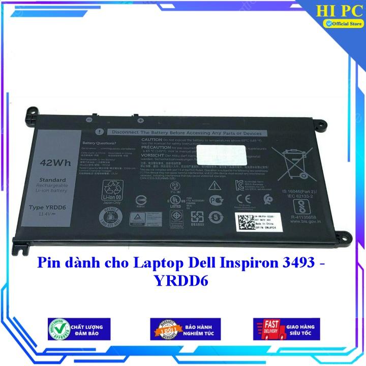 Pin dành cho Laptop Dell Inspiron 3493 - YRDD6 Hàng Nhập Khẩu