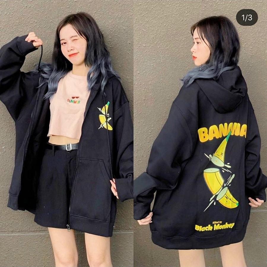 ÁO HOODIE - ÁO KHOÁC NỈ NGOẠI Banana