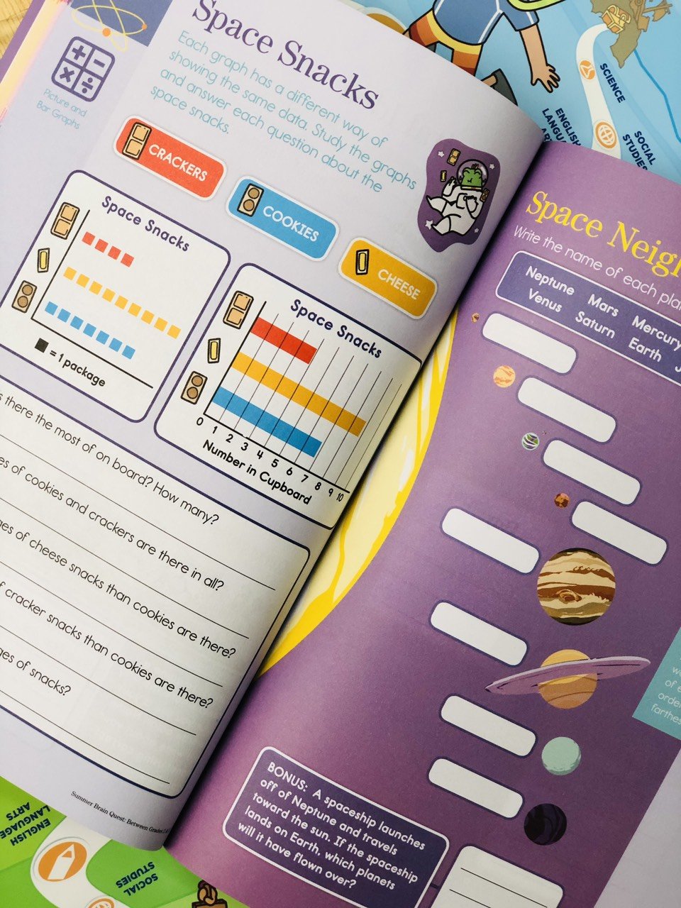 Sách summer brain quest phát triển tư duy iq cho bé - tiếng anh, 5 cuốn
