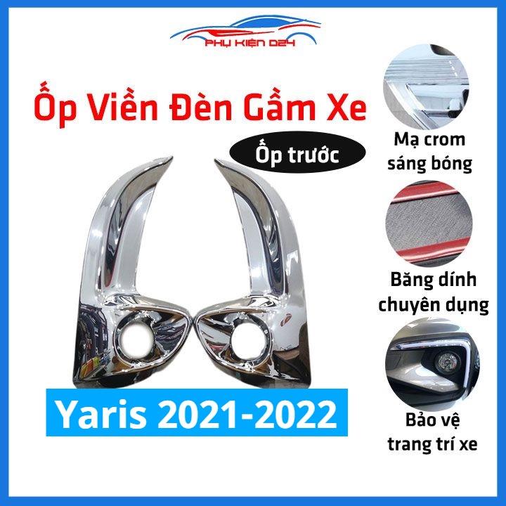 Ốp viền đèn gầm trước Yaris 2021-2022 mạ Crom chống trầy trang trí làm đẹp xe
