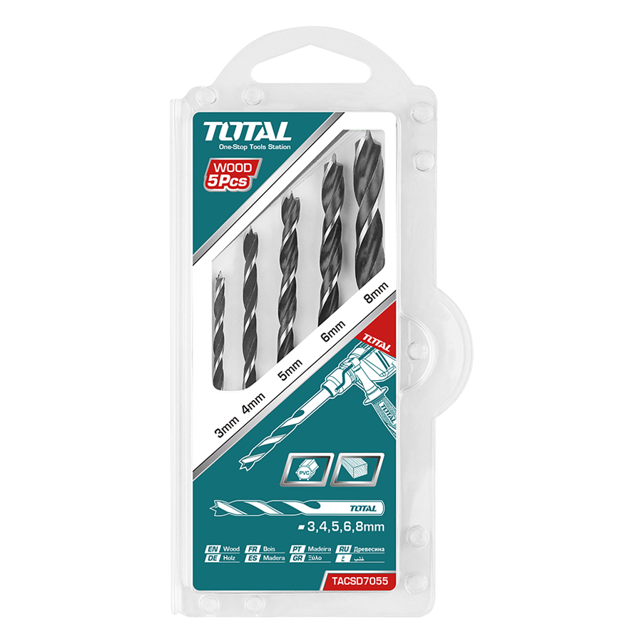 Bộ 5 Mũi Khoan Gỗ Total  TACSD7055