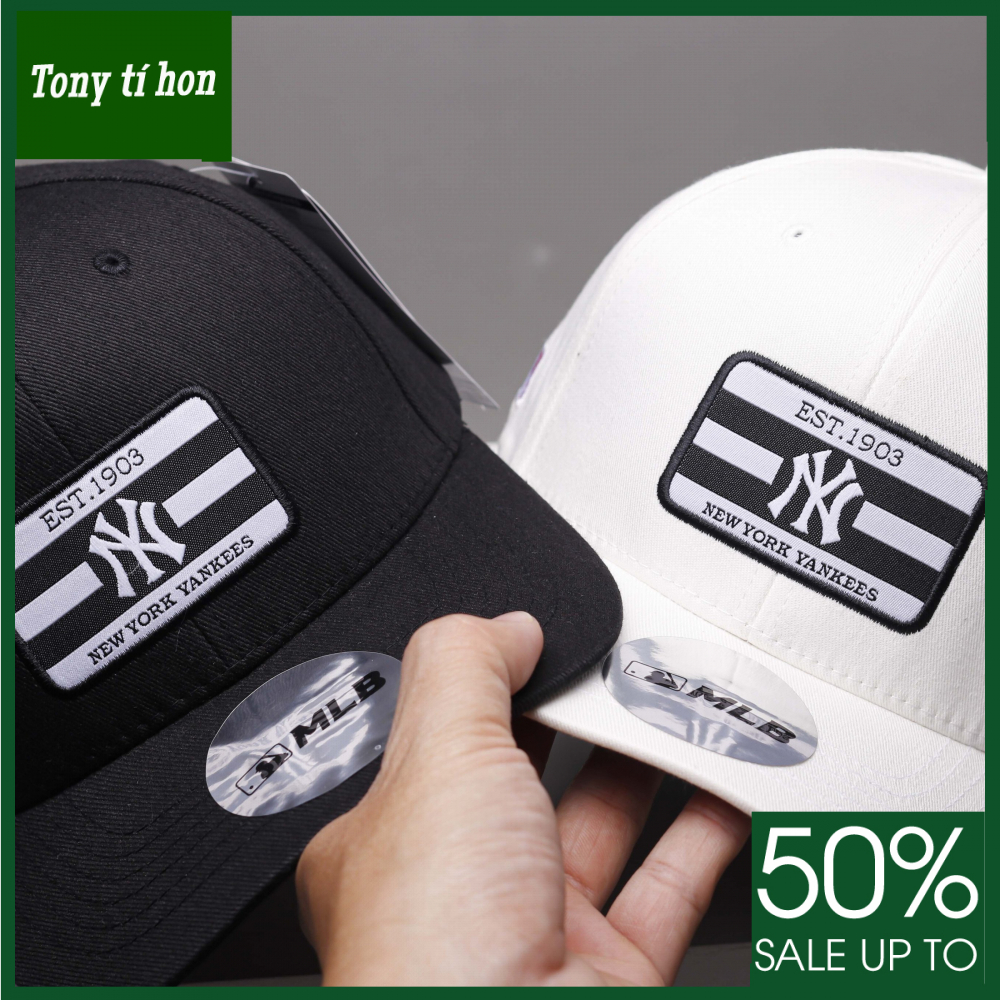 Tony tí hon _ Mũ/nón kết lưỡi trai kết hợp nhãn sọc ngang 1903 thêu bít đuôi thời trang nam nữ cá tính cao cấp, đẹp_ 2 màu