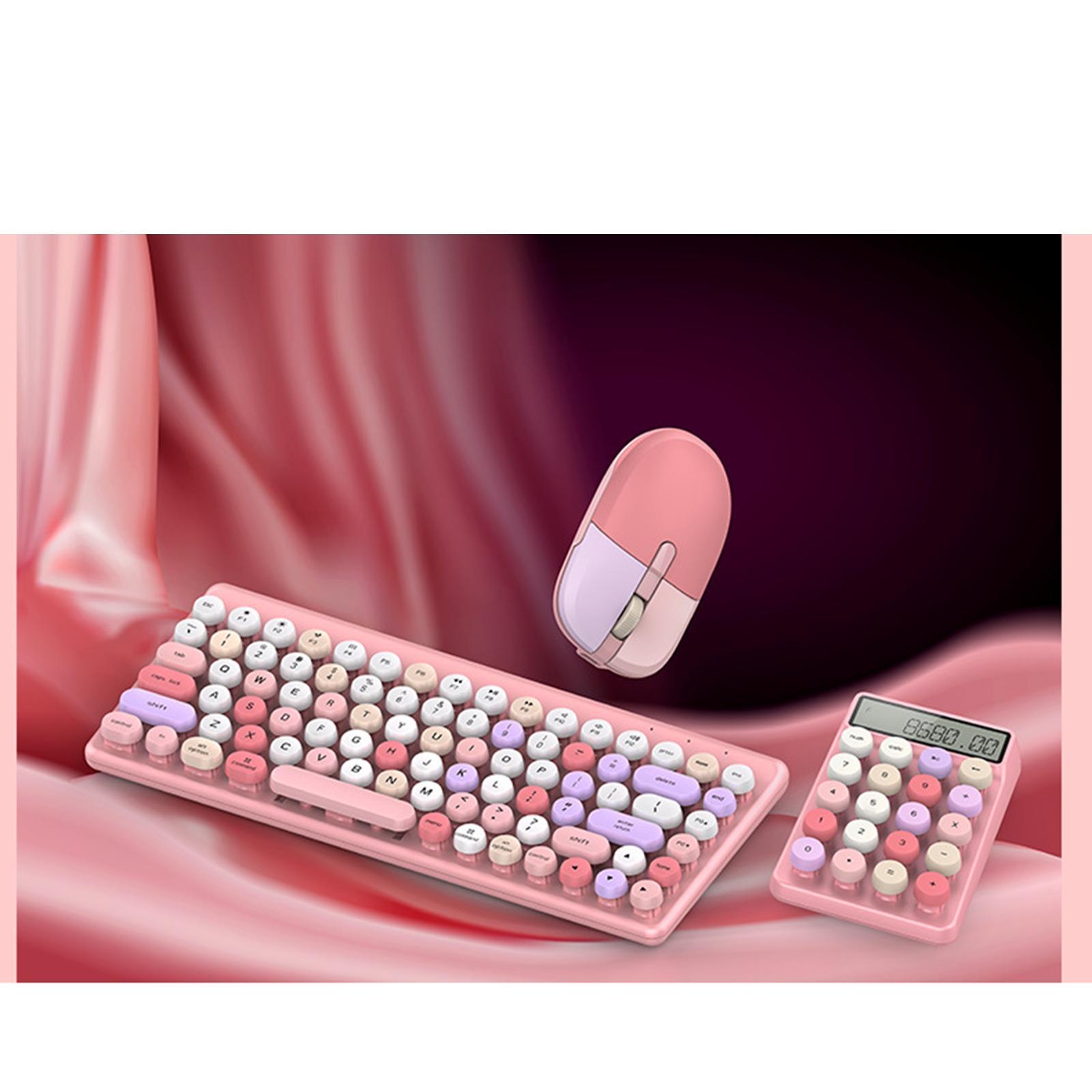 86 Key Cordless Keyboard Mouse Set Mute for Windows Computer Home