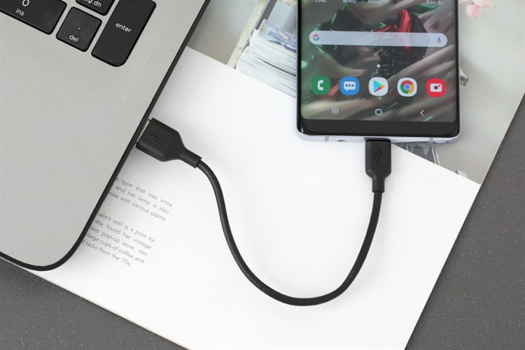 Cáp sạc và truyền dữ liệu USB chân Type-C ngắn - 20cm - Hàng chính hãng QUATECH