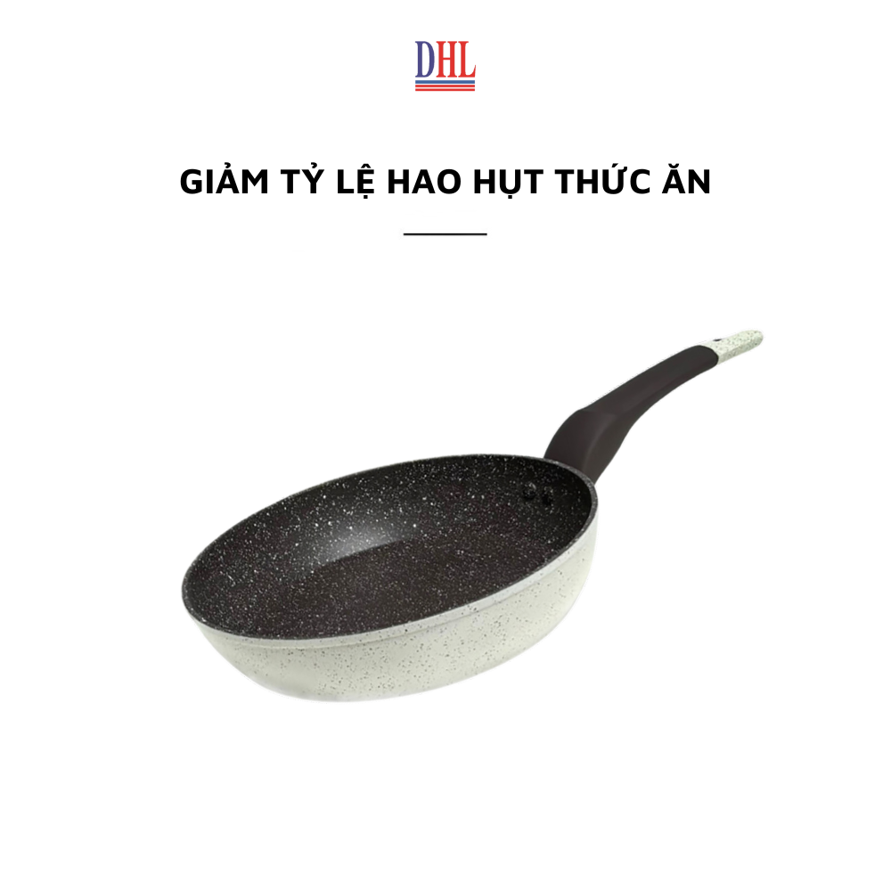 Bộ nồi chảo bếp từ vân đá chống dính cao cấp Mitomo Giyoca 4 món - Hàng chính hãng BH 24 tháng