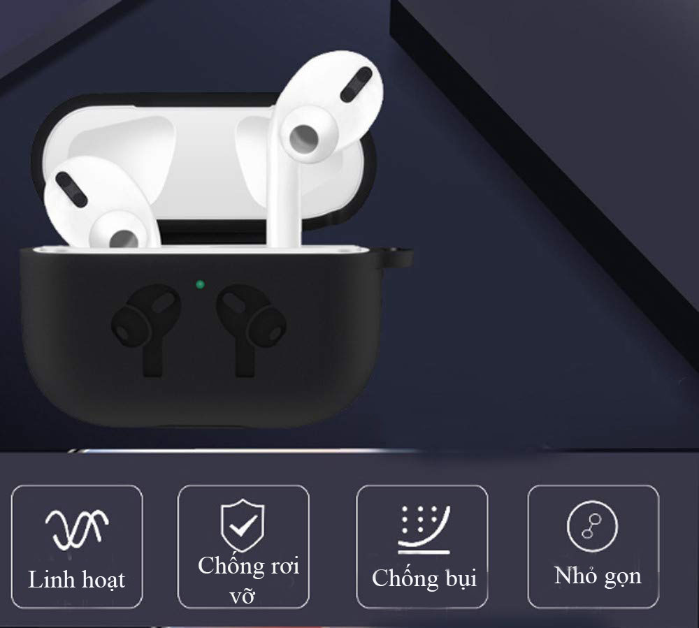 Bao Case Silicon Dành Cho Tai Nghe Apple Airpods Pro Có Móc Khóa Hàng Chính Hãng Helios