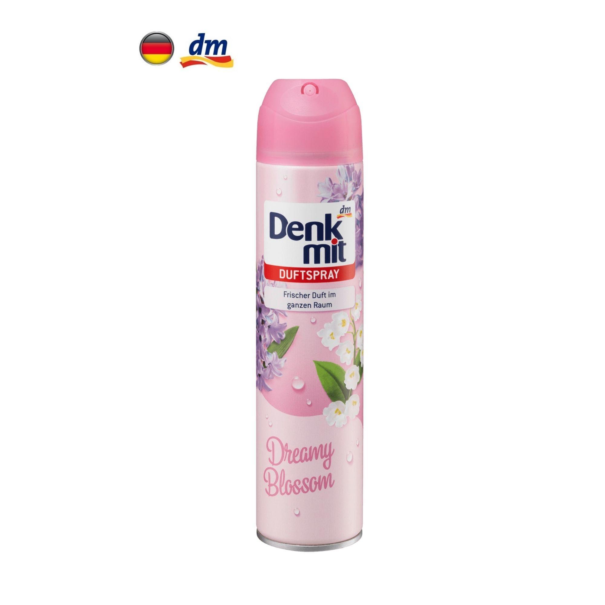 Bình xịt thơm phòng hương hoa Denkmit giúp khử mùi hôi trong không khí Dreamy Blossom, 300 ml, nhập Đức