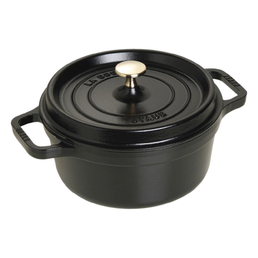 Nồi gang tròn Staub Đen 22cm