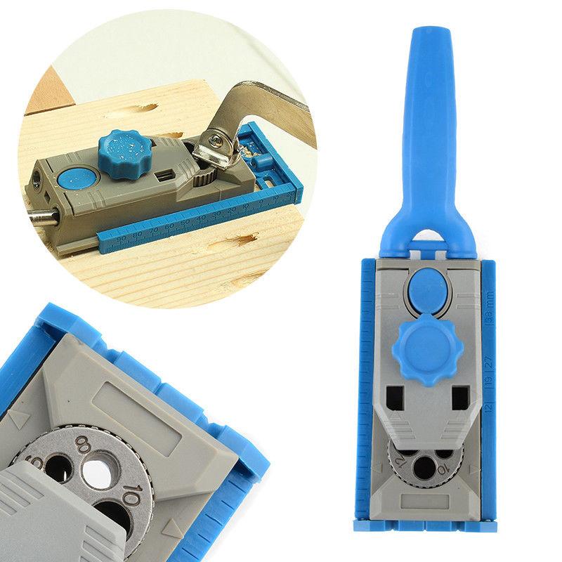 Jig Pocket Hole Drill Round Tenon Locator Woodworking Joinery Joining Tool