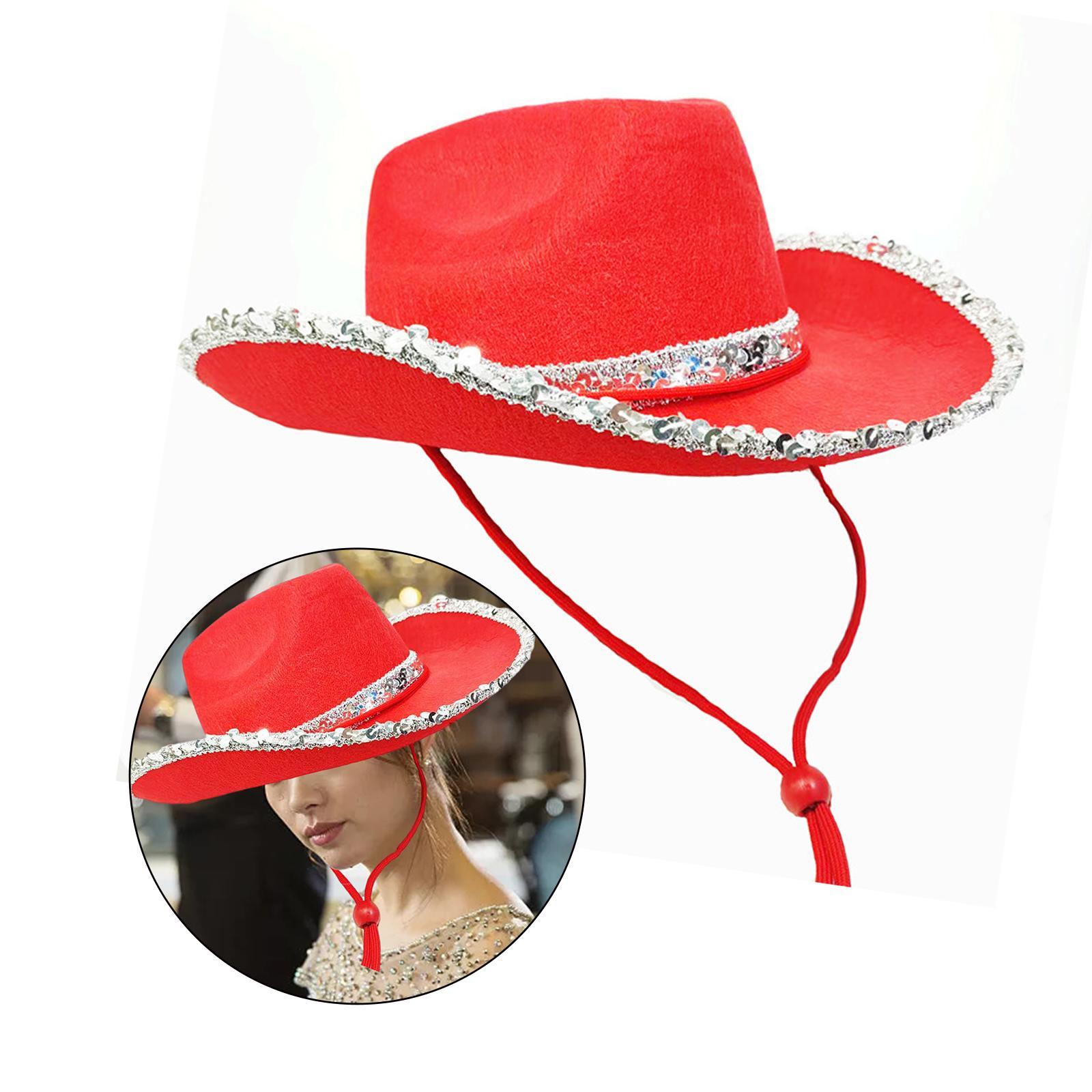 Western Cowboy Hat Fedoras Caps Cowgirl Hat for Summer Outdoor Costumes Accessories