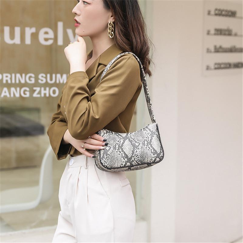 Mới Da Rắn In Hình Dây Kéo 1 Vai Sát Nách Túi Thời Trang Đeo Chéo Thân Túi Điện Thoại Di Động Xu Hướng Nhỏ Túi Đeo Vai 02D