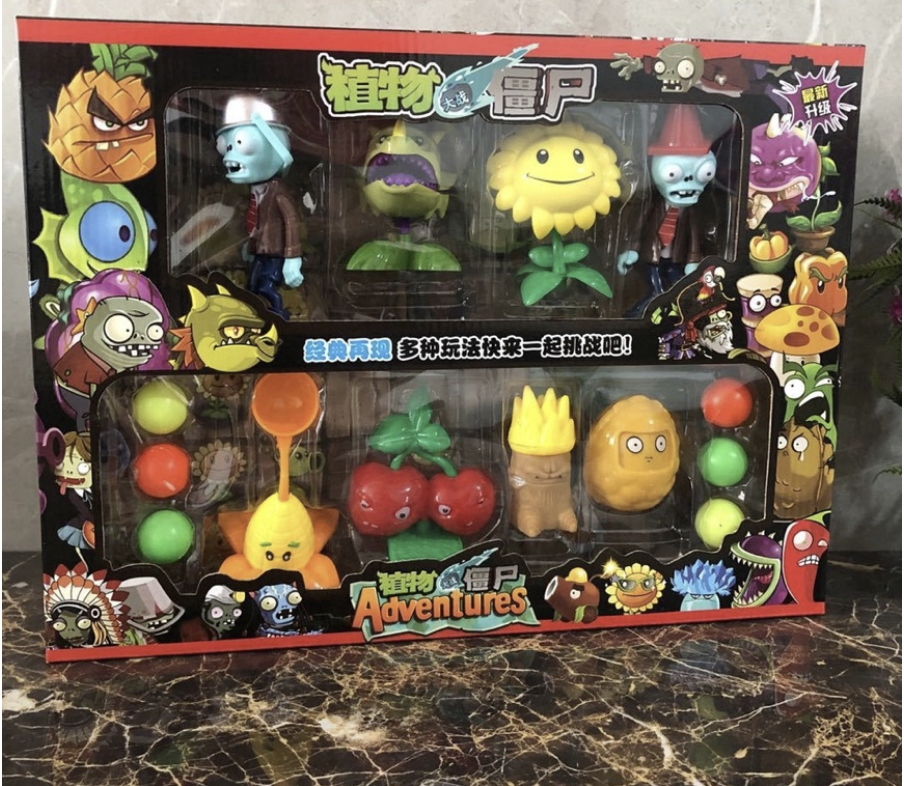 Tổng Hợp Hộp đồ chơi mô phỏng game Plants vs Zombies - Hộp đồ chơi Hoa quả nổi giận vs Zombies