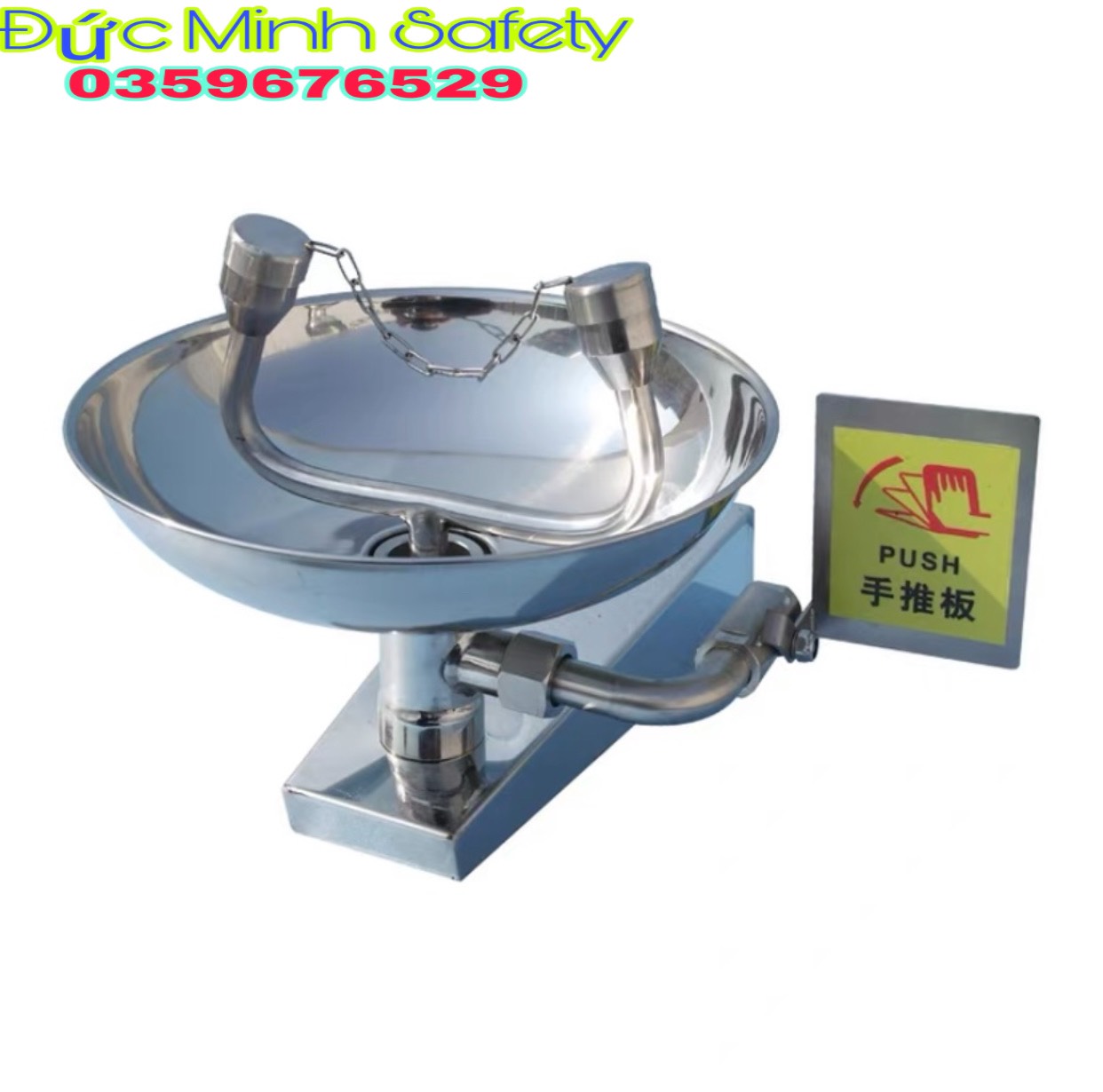Bồn rửa mắt khẩn cấp găn tường inox 304
