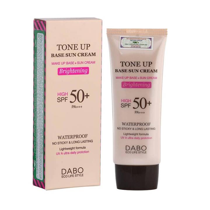 Kem chống nắng bổ sung dưỡng chất cho da nâng tone kiềm dầu Dabo Tone Up Base Sun Cream Hàn Quốc (70ml) - HÀNG CHÍNH HÃNG